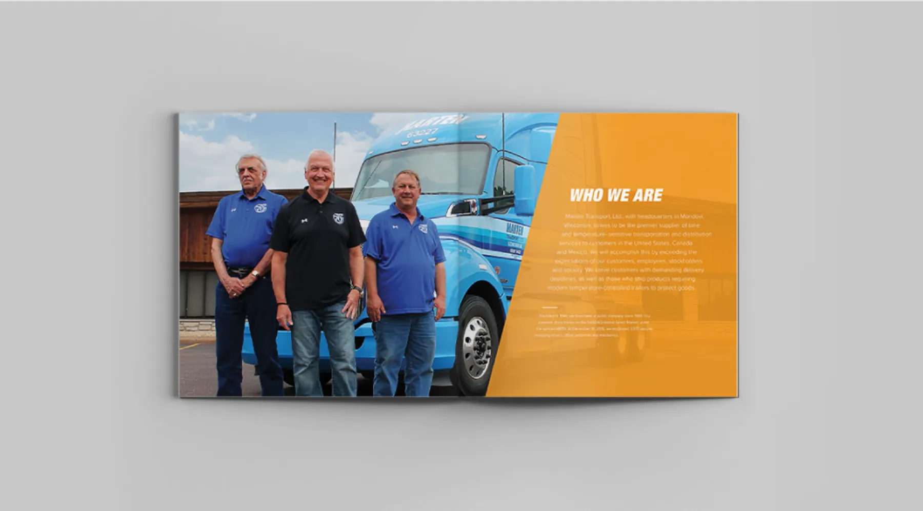 Marten Transport, LTD. project work by Draft Design House