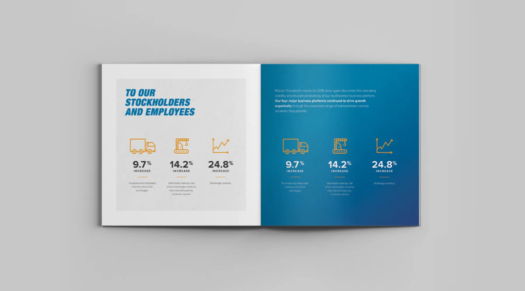 Marten Transport, LTD. project work by Draft Design House