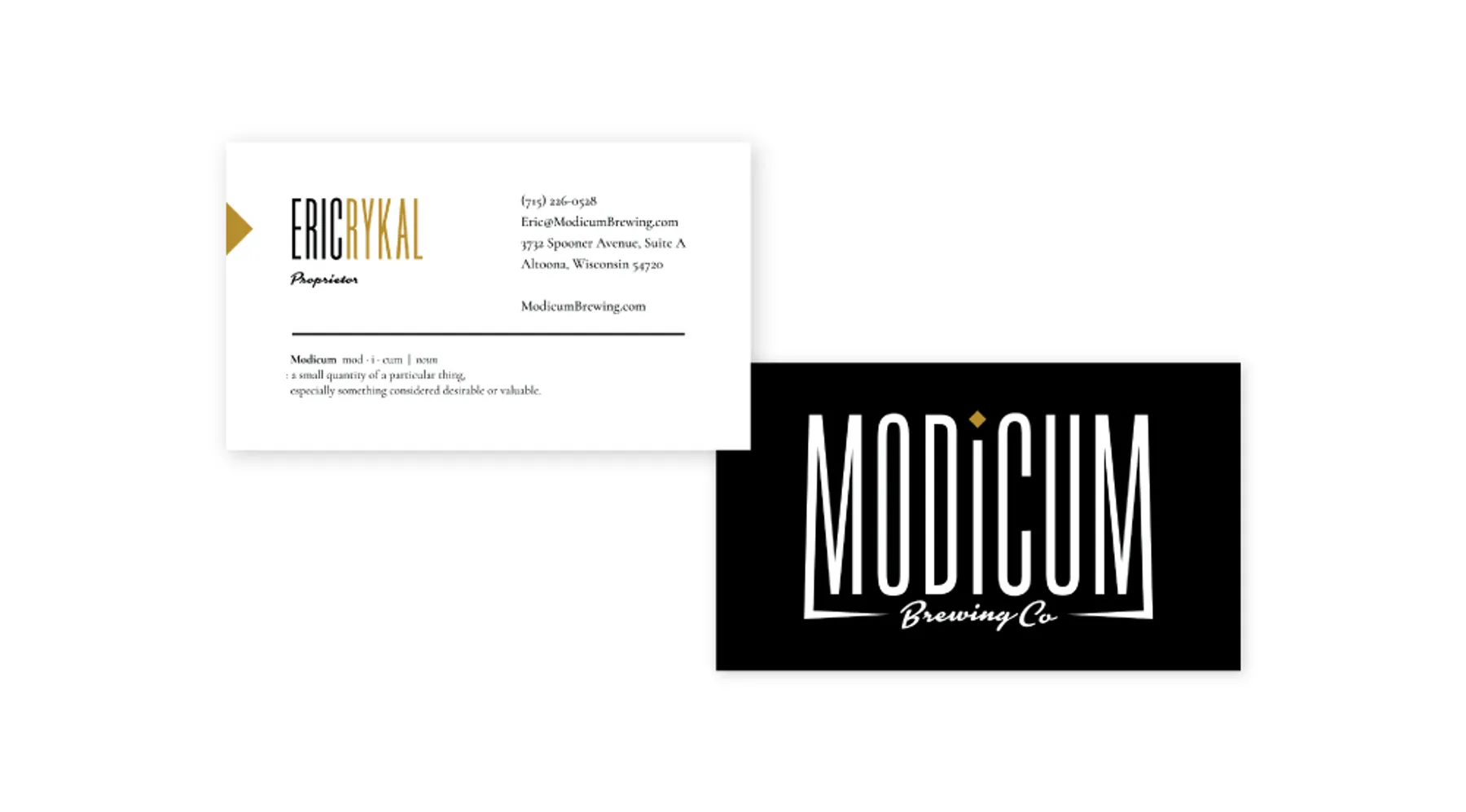 Modicum Brewing project work by Draft Design House
